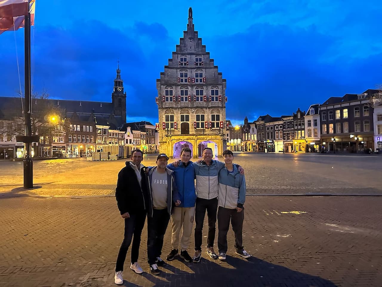 Swan Resting by Reeuwijkse Plassen Lake